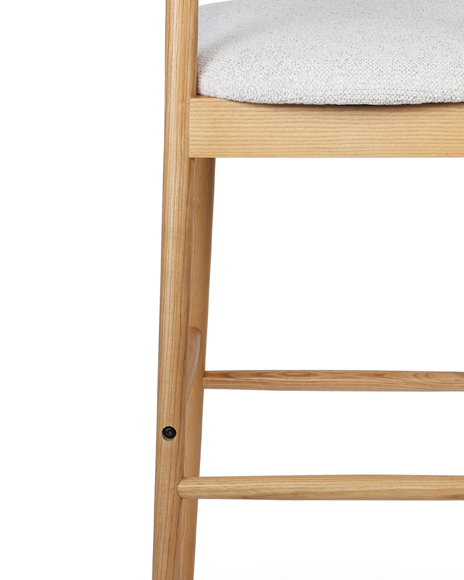 Soft Cushioned Counter-Height Chair with Built-In Footrest